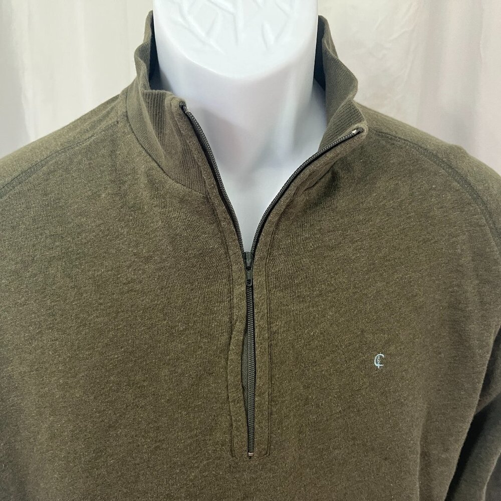 🪖 Criquet Men’s Army Green 1/4 Zip Pullover Golf Sweater Medium M ⛳